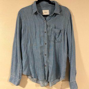 Rails Ingrid Raw Hem Chambray Shirt